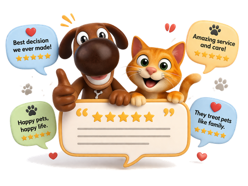 Happy pets with reviews